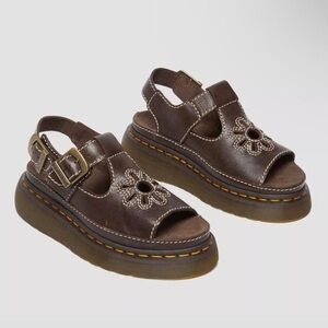 Dr. Martens Brown Sandals with Platform Sole